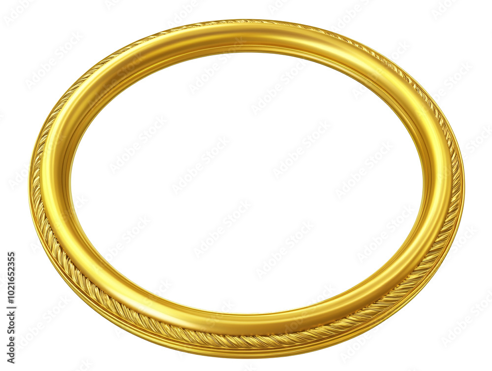 a gold oval frame with a white background a gold oval frame with a white background