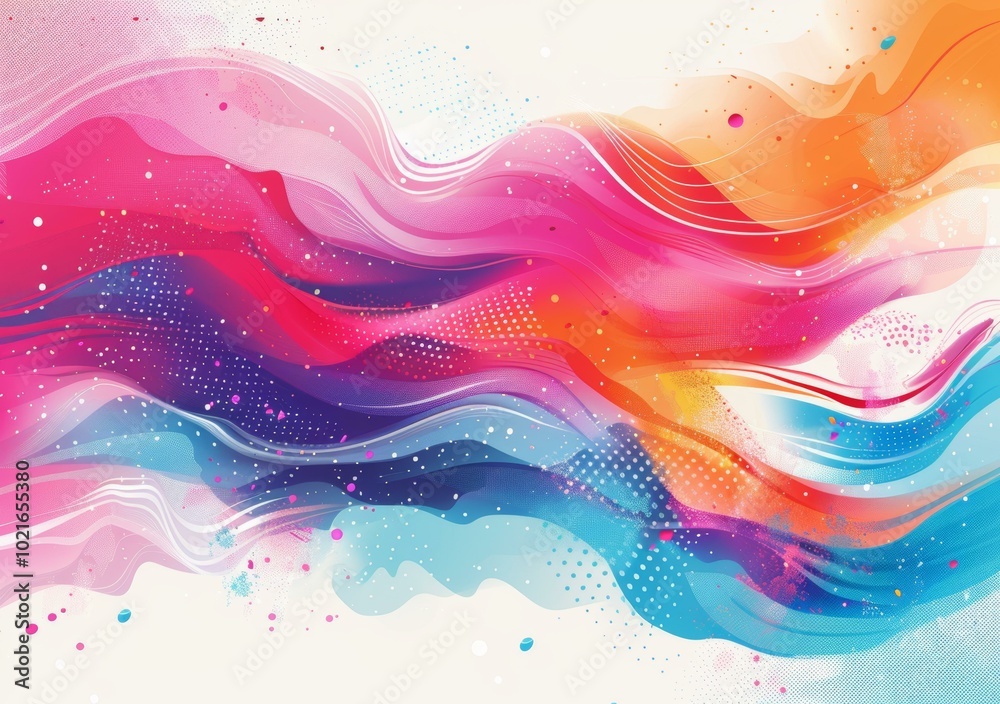 Abstract Colorful Wave Artistic Background