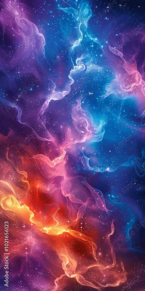 Fototapeta premium Abstract Colorful Nebula Space Galaxy