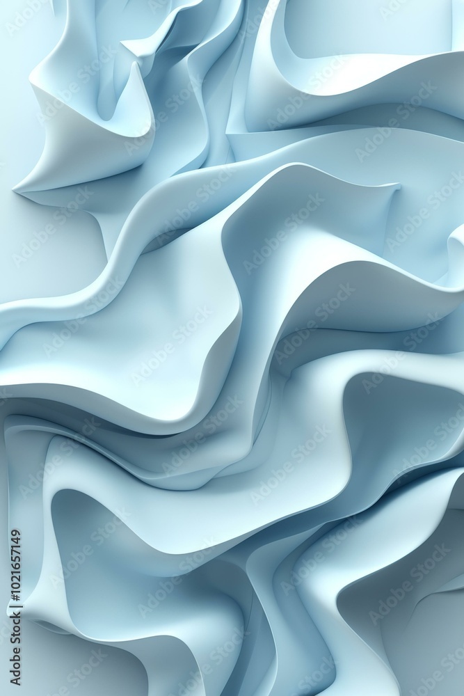Obraz premium Blue wavy abstract background