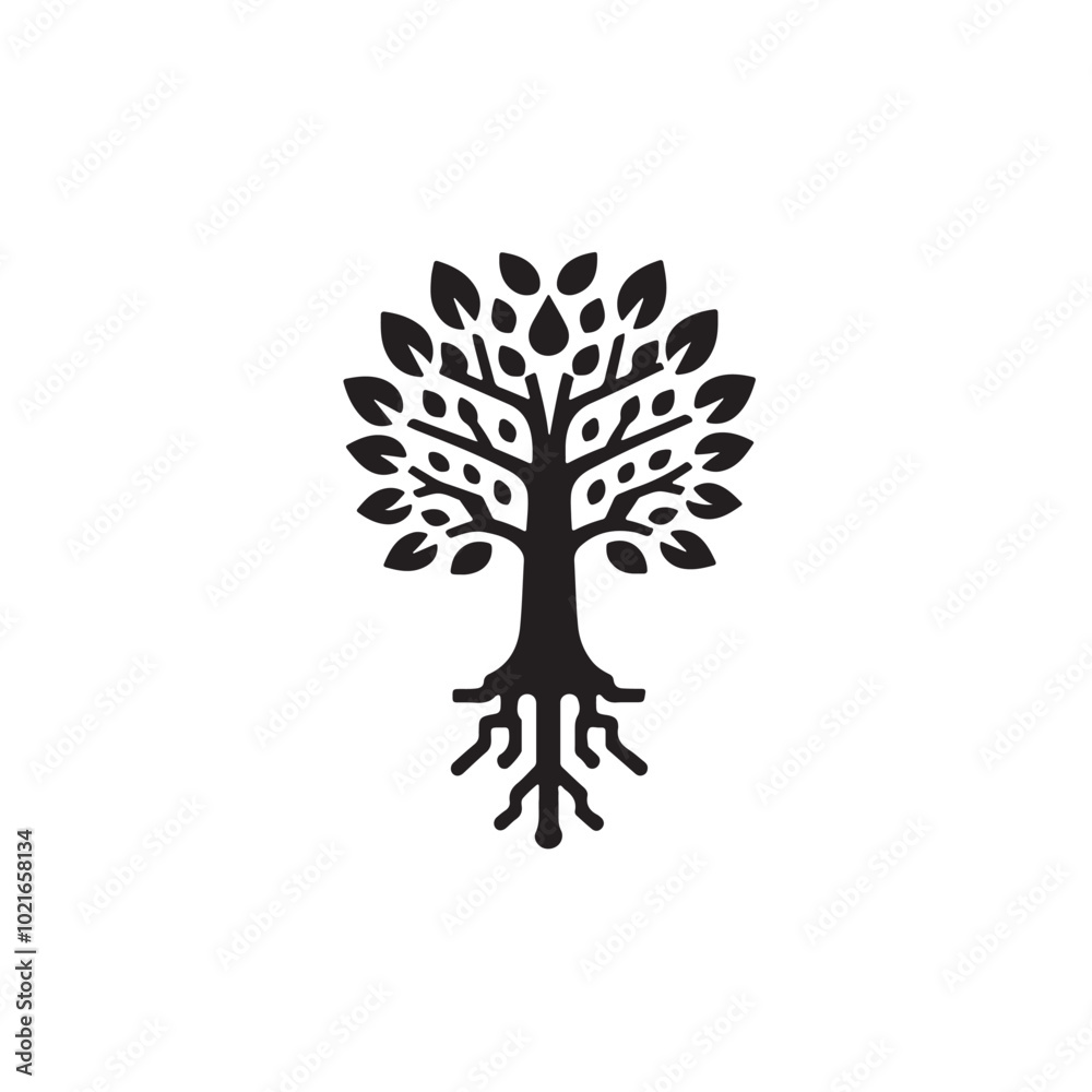 Fototapeta premium tree silhouettes vectors 