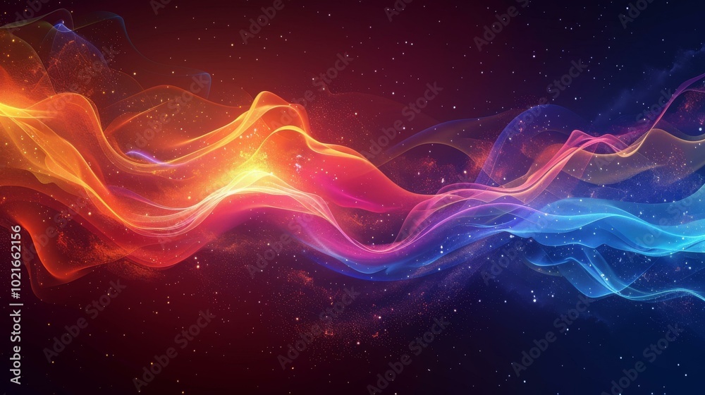 Abstract Colorful Flowing Lines in Space Abstract Colorful Flowing Lines in Space