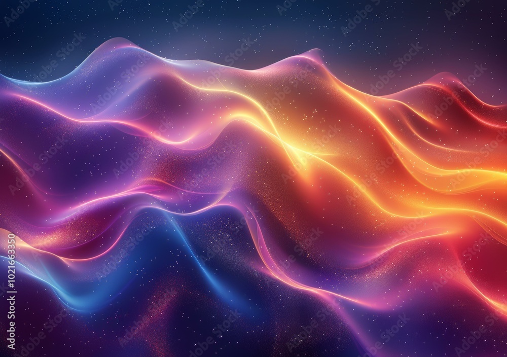 Abstract Colorful Dynamic Waves