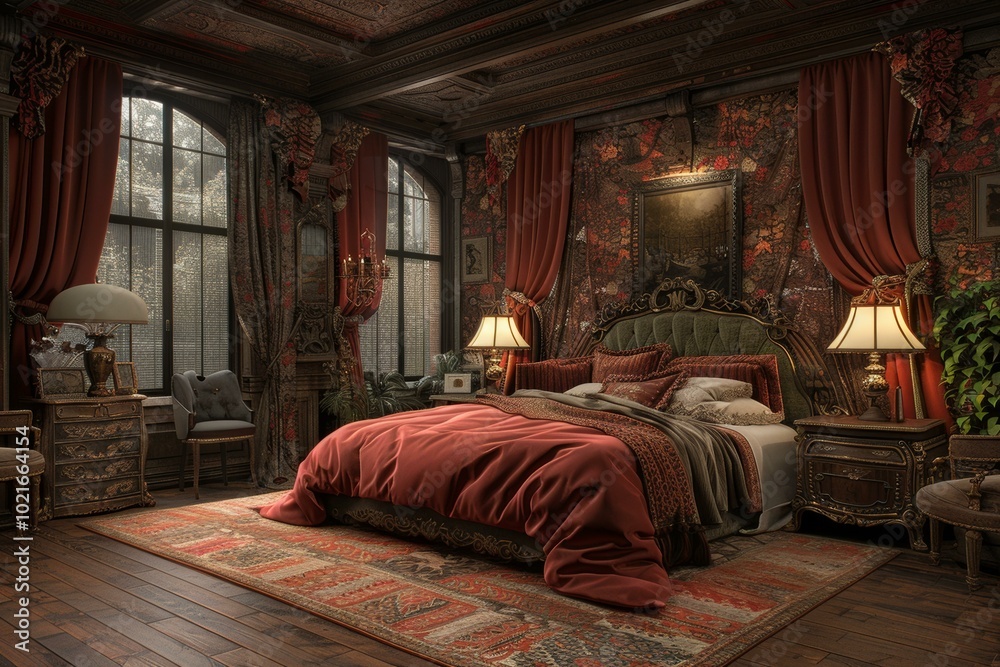 Antique Victorian Bedroom Interior Design