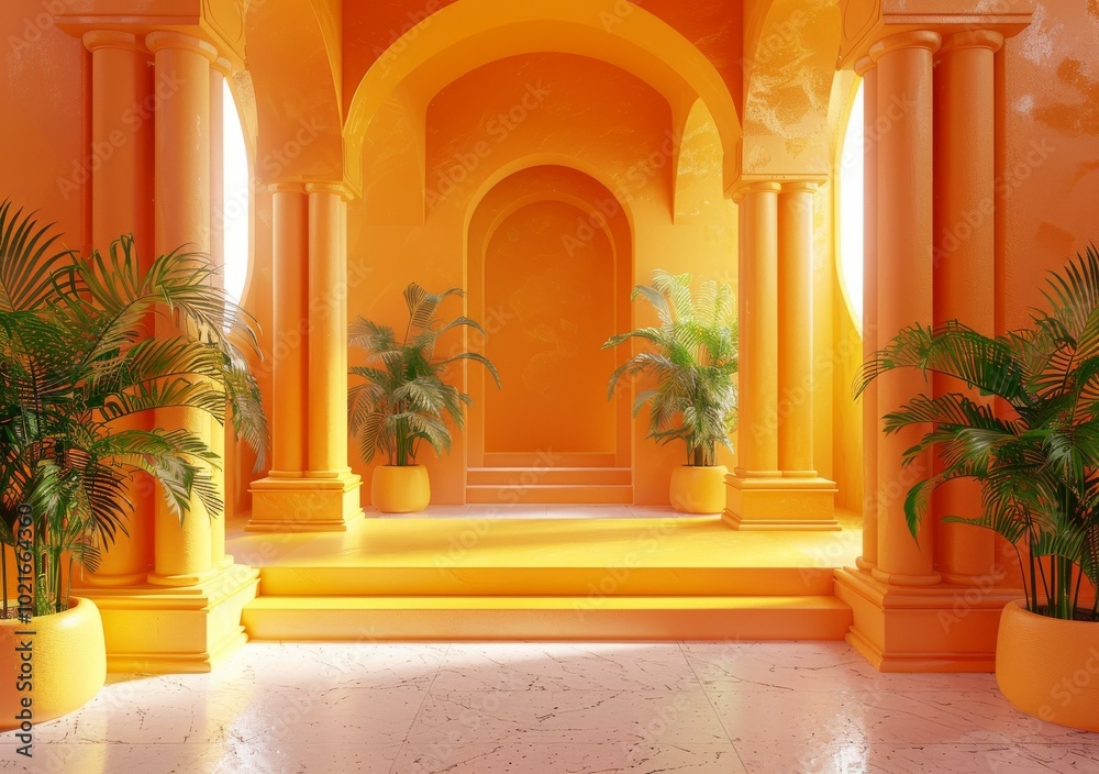 Vibrant Orange Architectural Interior Design Vibrant Orange Architectural Interior Design