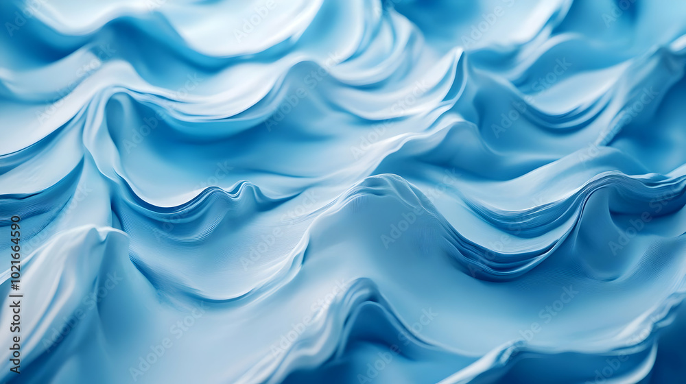 Abstract Blue Wavy 3D Background Illustration Abstract Blue Wavy 3D Background Illustration