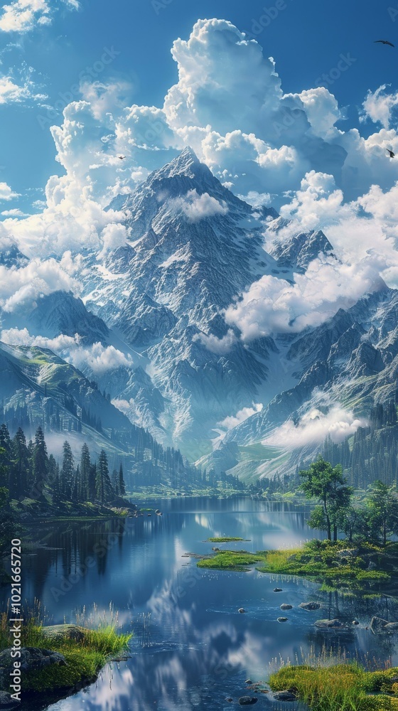 Majestic Mountain Lake Scenery Majestic Mountain Lake Scenery
