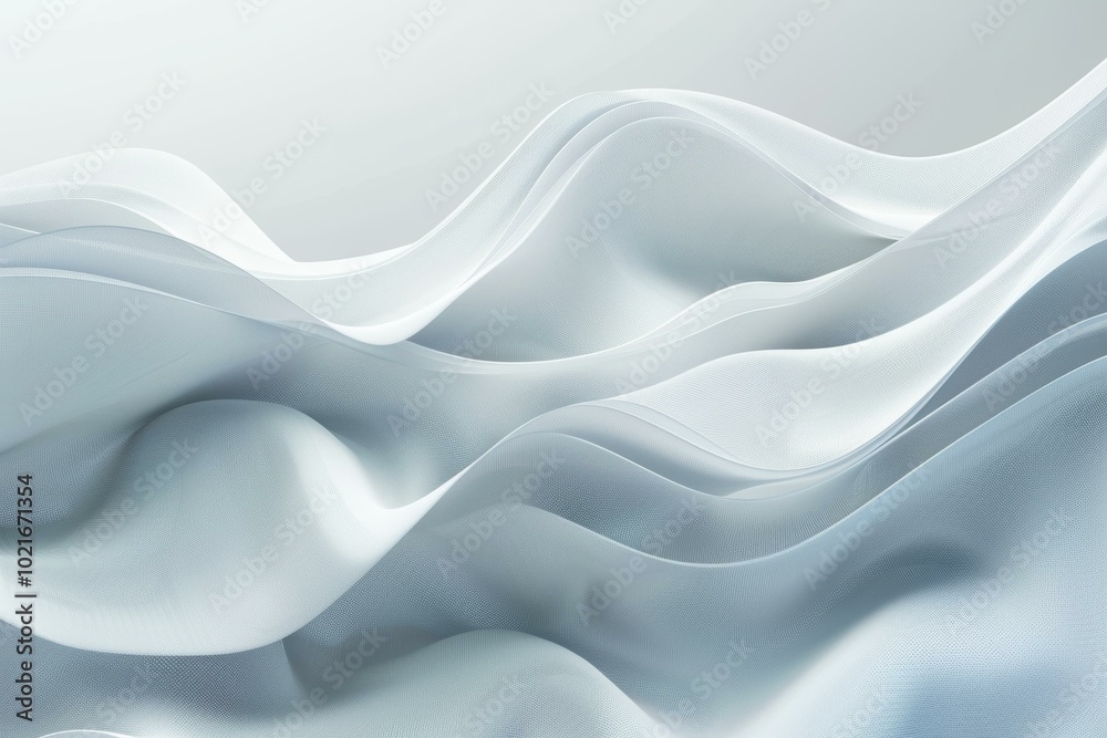 Obraz premium White Fabric Waves