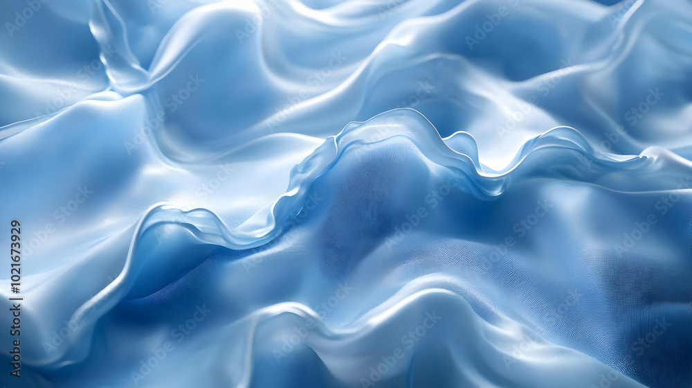 Obraz premium Abstract Blue Silk Fabric Background