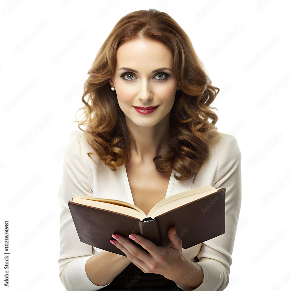woman reading a book