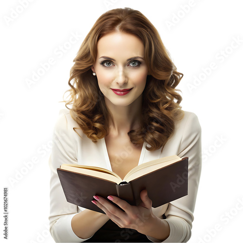 woman reading a book