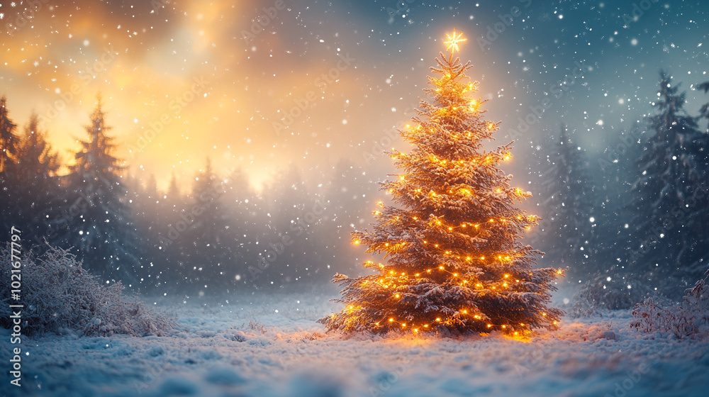 Naklejka premium Christmas tree close up