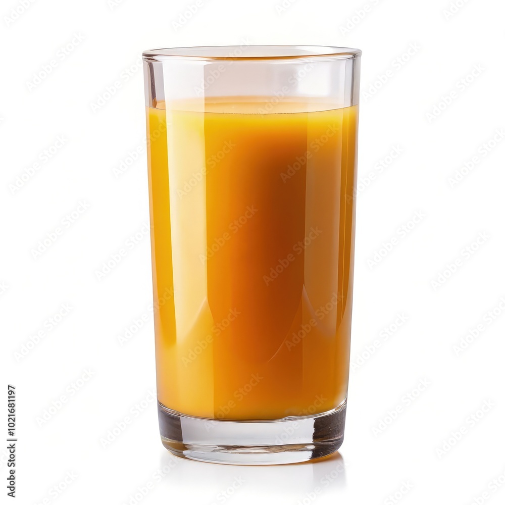 Fresh orange juice served in a clear glass on a standard scale background. Generative AI Fresh orange juice served in a clear glass on a standard scale background. Generative AI
