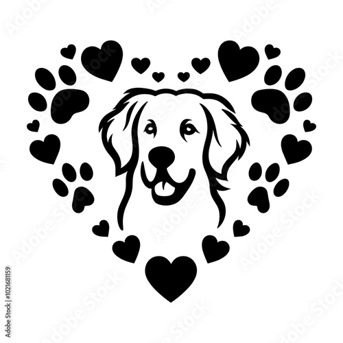 Golden Retriever Heart