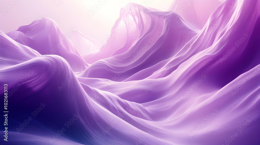 Abstract Purple 3D Landscape Background