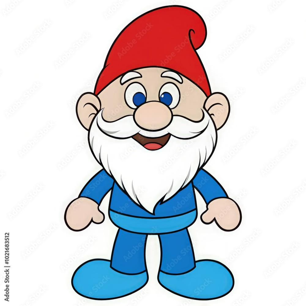 Japanese ink illustration of a gnome character in a whimsical setting. Generative AI Japanese ink illustration of a gnome character in a whimsical setting. Generative AI