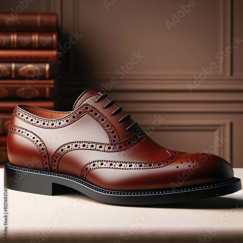 Timeless Elegance: Exquisite Brown Brogue Shoes for the Modern Gentleman – A Perfect Blend of Style and Craftsmanship photo