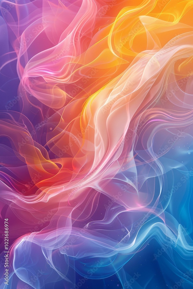 Obraz premium Abstract Colorful Flowing Lines