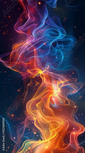 Abstract Colorful Flowing Patterns