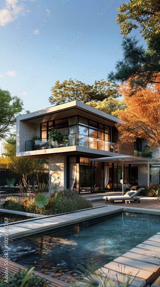 custom made wallpaper toronto digitalModern House with Pool and Garden Design