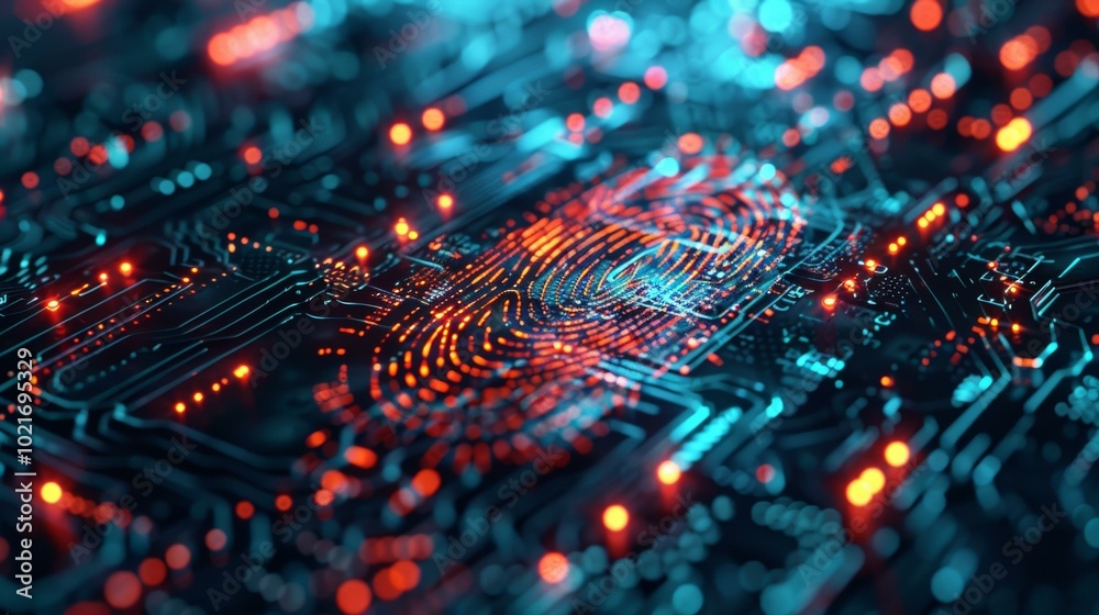 Fototapeta premium Fingerprint Scanning