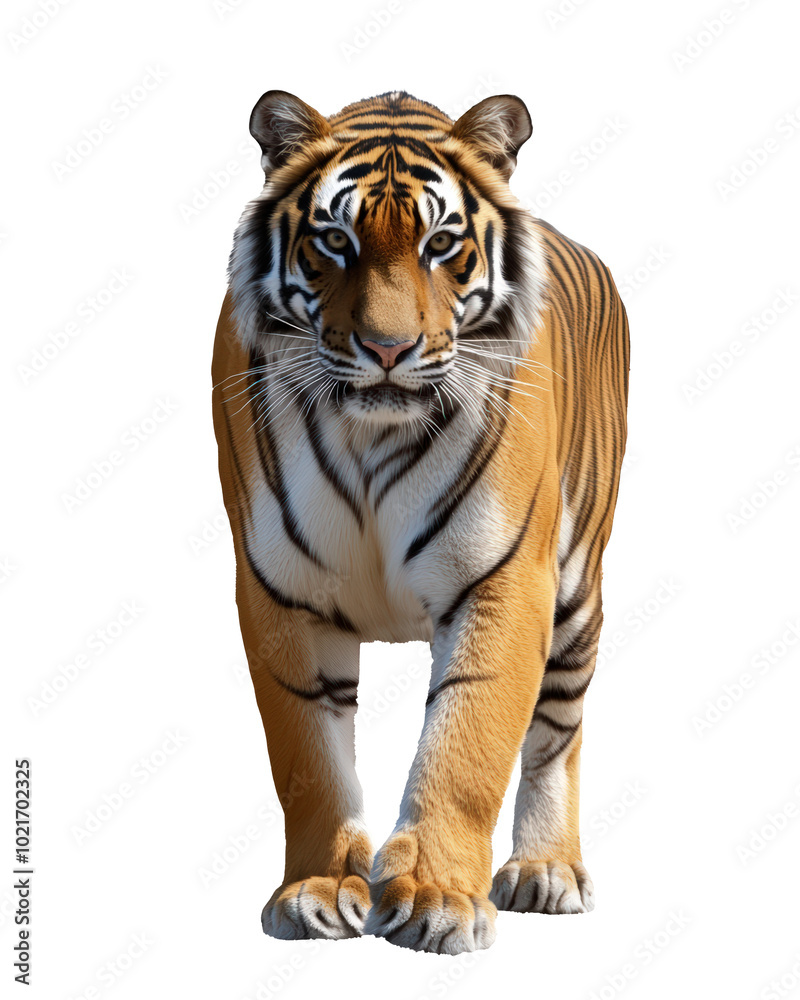 Fototapeta premium tiger on white background