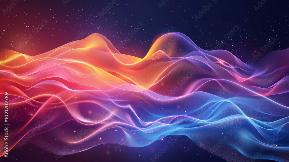 Abstract Colorful Flowing Waves Background Design Abstract Colorful Flowing Waves Background Design