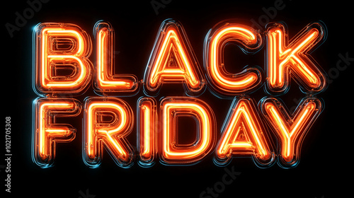 text black friday in yellow lights