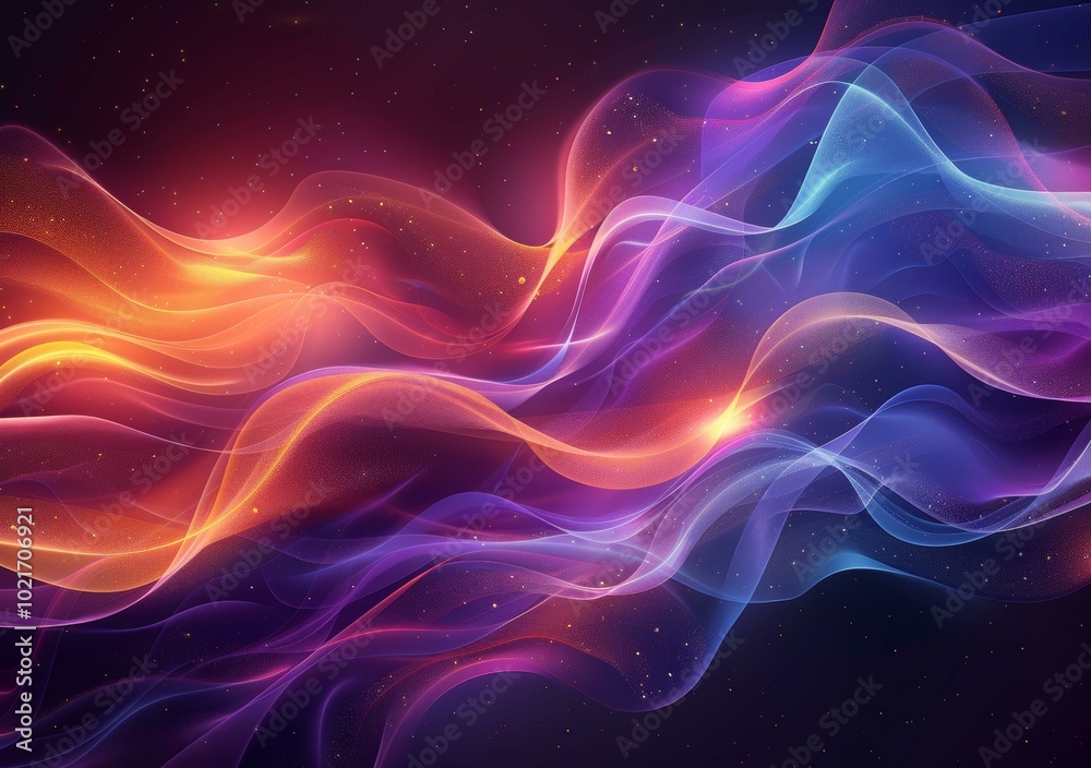 Abstract Flowing Lines of Light and Color Abstract Flowing Lines of Light and Color