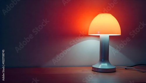 A designer lamp with a futuristic shape photo