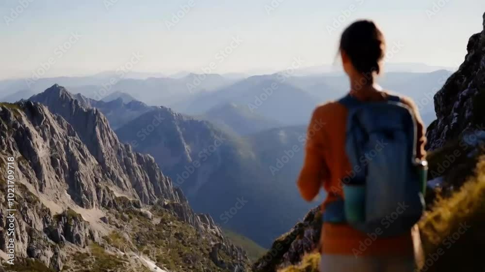 person standing on top of mountain person standing on top of mountain