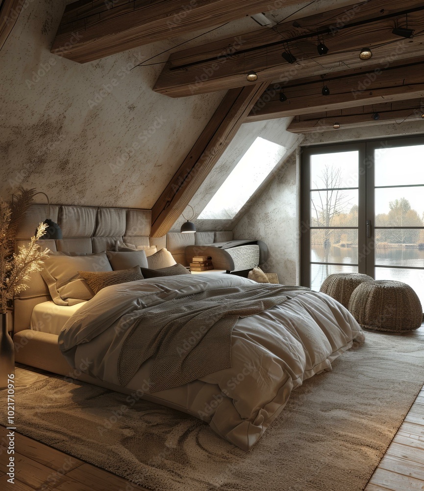 Rustic Loft Bedroom with Natural Light Rustic Loft Bedroom with Natural Light