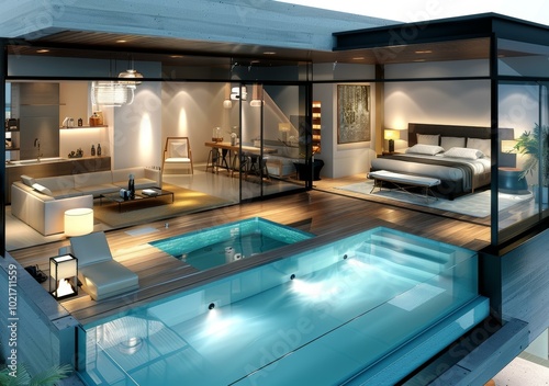 Luxury Penthouse Suite with Outdoor Infinity Pool