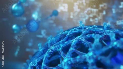 Stunning 3D Molecule Reaction Background Video for Engaging Visuals