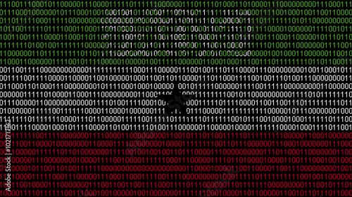 Binary code on flag of Somaliland. Program source code or Hacker concept on Somaliland flag. Somaliland digital technology security, hacking or programming photo