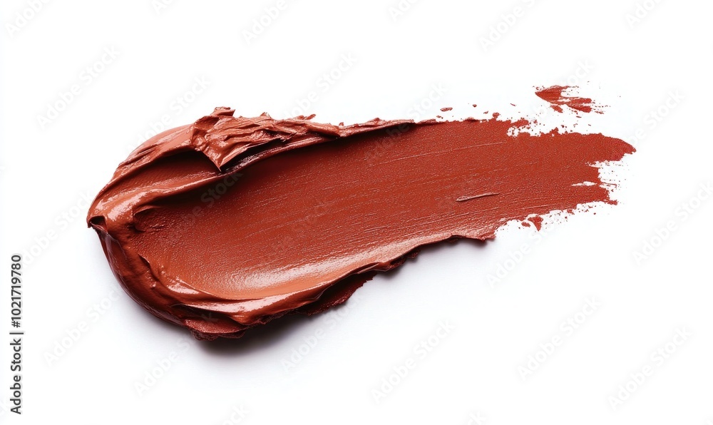 A red lip stain is shown on a white background A red lip stain is shown on a white background