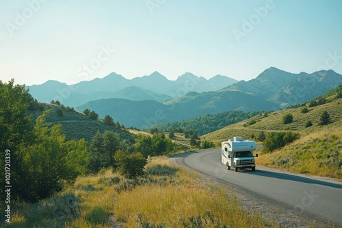 Scenic RV Adventure Through Mountainous Landscapes