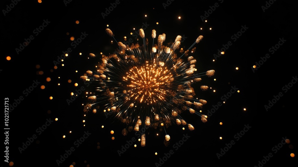 A dazzling fireworks display lighting up the night sky in celebration of independence day A dazzling fireworks display lighting up the night sky in celebration of independence day