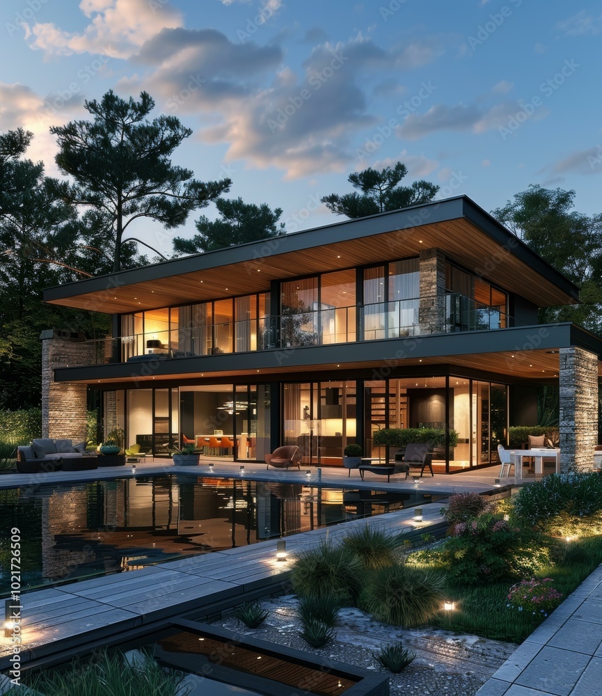 Modern Luxury House with Pool and Gardens Modern Luxury House with Pool and Gardens