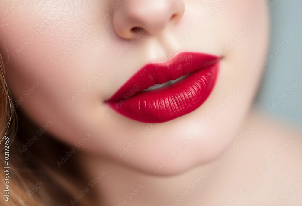 A detailed close-up image capturing a woman's lips adorned with vibrant red lipstick, highlighting elegance, beauty, and femininity. The smooth texture emphasizes attention to makeup and glamour.
A detailed close-up image capturing a woman's lips adorned with vibrant red lipstick, highlighting elegance, beauty, and femininity. The smooth texture emphasizes attention to makeup and glamour.