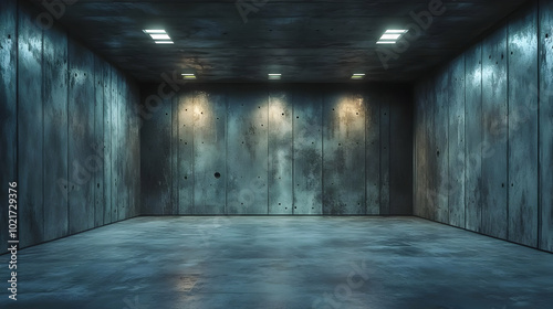 Industrial Concrete Room 3D Render