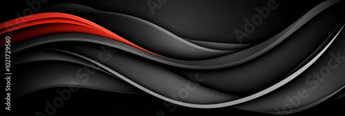 Abstract black and red wavy background.