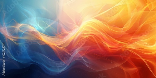 Abstract Colorful Flowing Lines