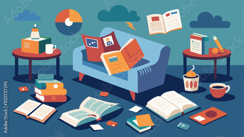 Various magazines and newspapers are tered around the lounge providing students with additional reading material.
