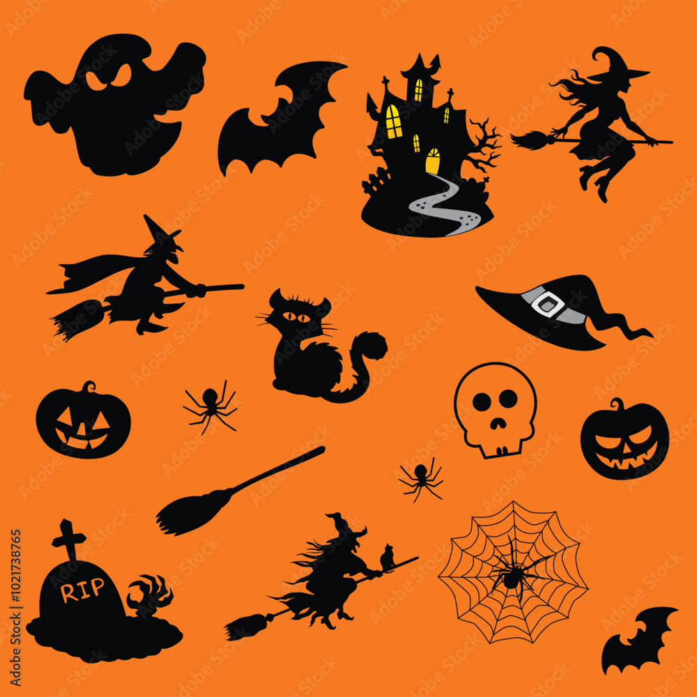 Fototapeta premium Happy Halloween Vector Illustration art