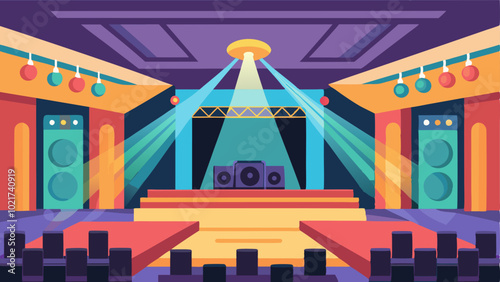 The main ballroom featuring a stateoftheart sound system and adjustable lighting for different types of events.