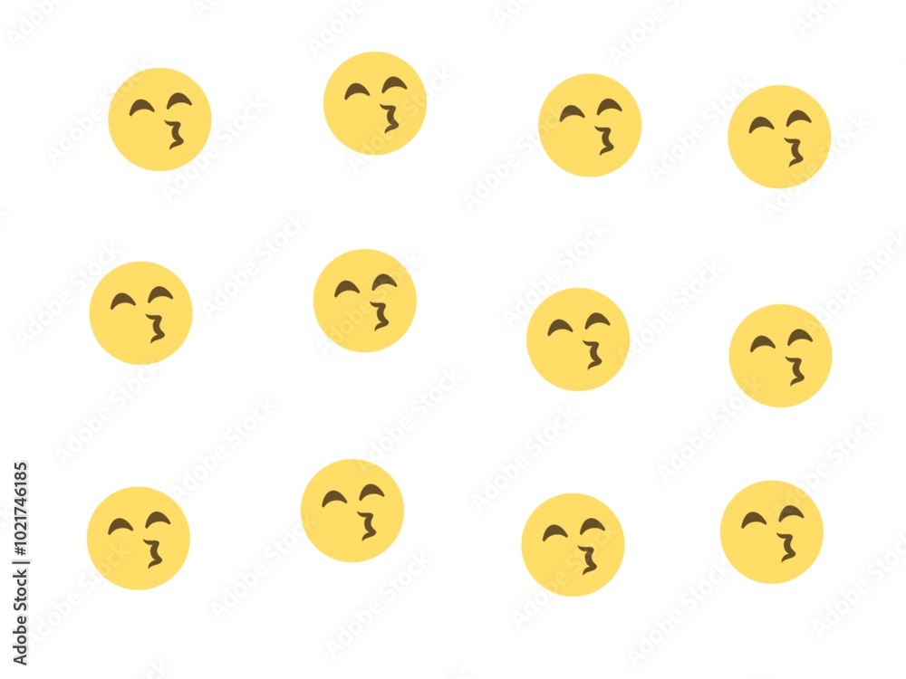 Fototapeta premium set of smiles