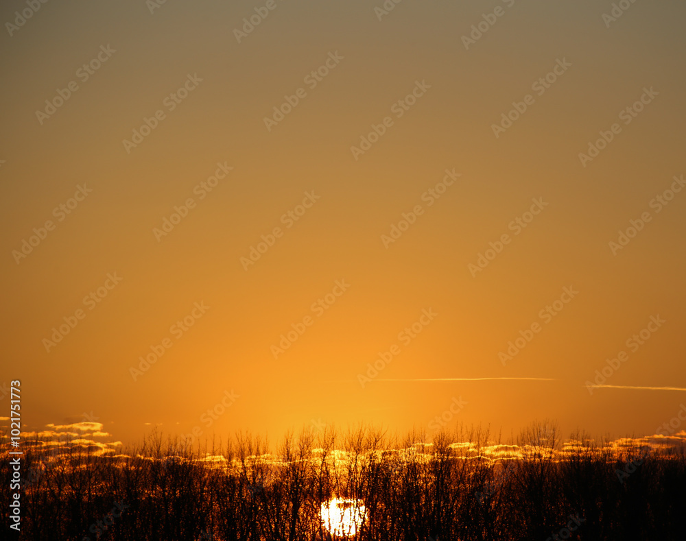 Fototapeta premium sunset over the river