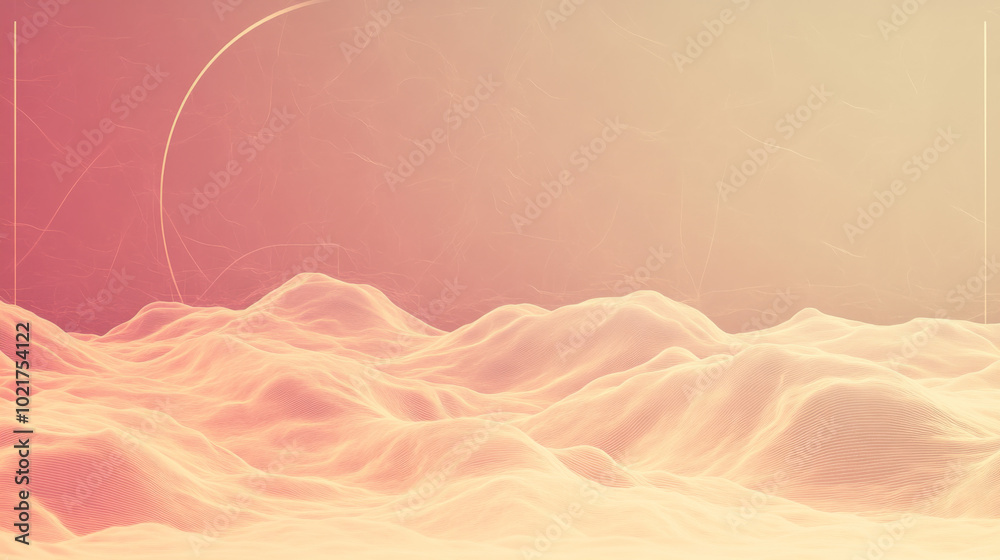 Fototapeta premium Abstract landscape with soft, flowing lines.