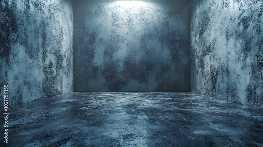 Blue Concrete Room 3D Background Blue Concrete Room 3D Background